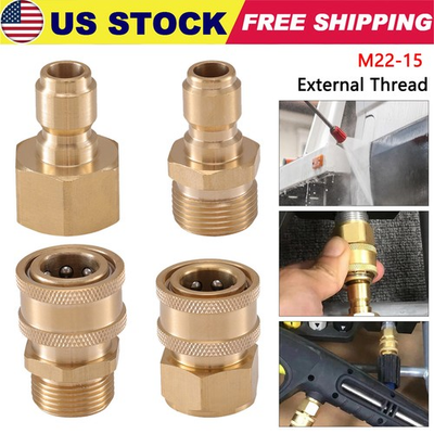 #ad 4PCS Pressure Washer Adapter Set M22 Swivel 3 8#x27;#x27; Connects Quick Disconnect Kit $12.92