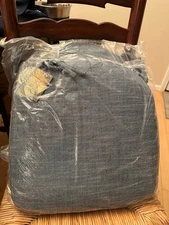 Pottery Barn Cline Stool Cushion Set of 2 INDIGO Valdese 16.75"x16.5" New w/tags