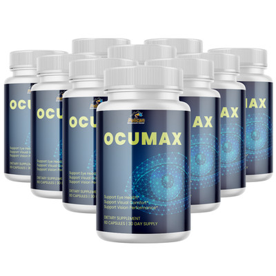 Ocumax- Eye Health Dietary Supplement- Vision Support with Lutein- 10 Bottles