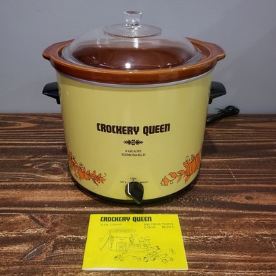 Crockery Queen Vintage Electric Slow Cooker 6 Qt Model NW-571 