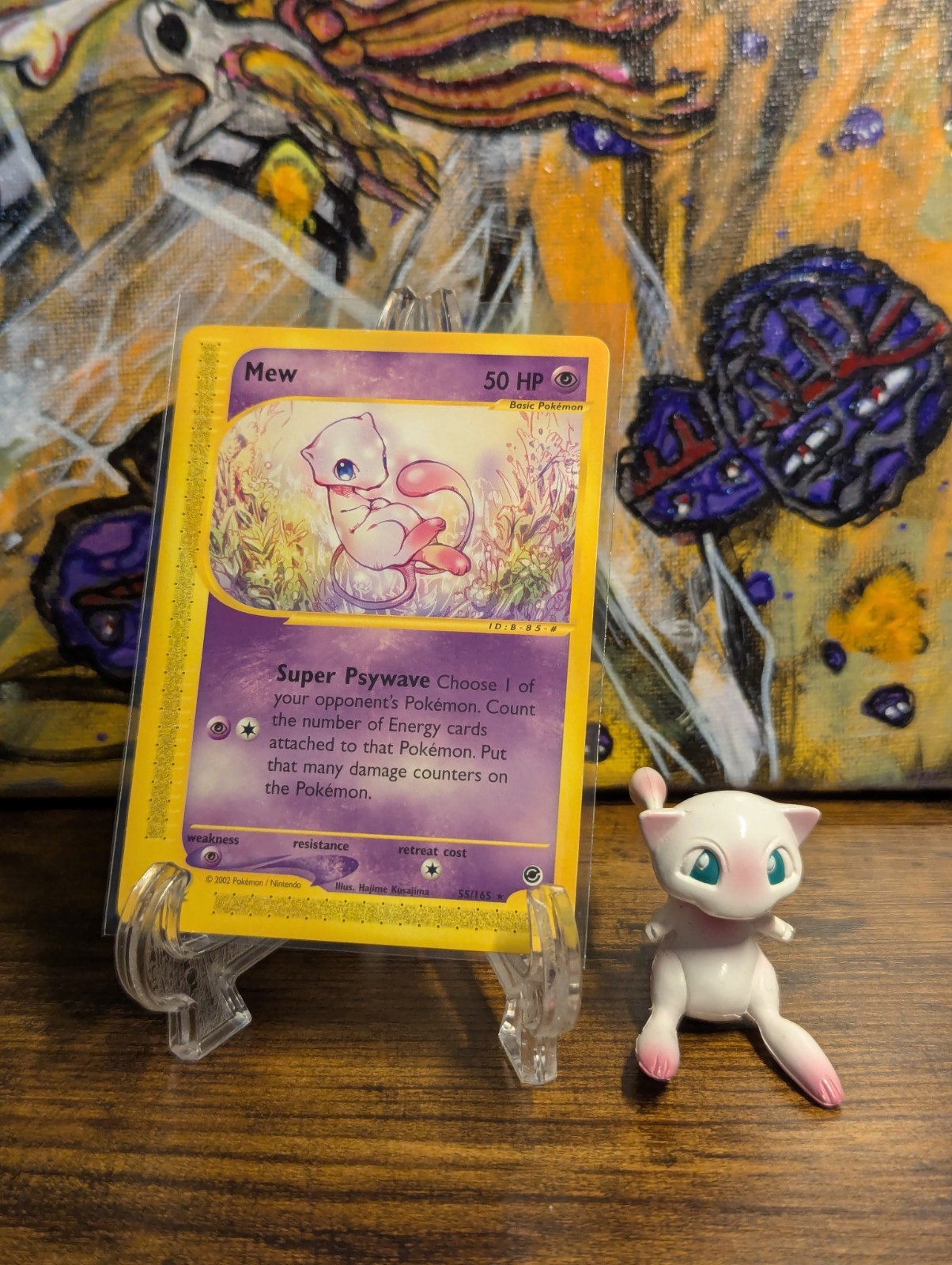 Pokemon WoTC 2002 🧬 Mew 055/165 Expedition Base Set Non Holo 🌿