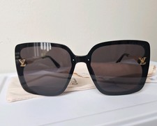Louis Vuitton Square Sunglasses Black Oversized Womens Designer Logo