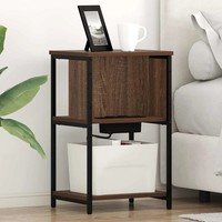 Nachttisch Braun Eichen-Optik 38 X 31 X 61 Cm Holzwerkstoff
