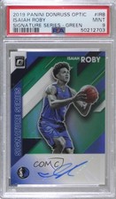 2019 Donruss Optic Signature Series Green Prizm Isaiah Roby PSA 9 MINT Auto 8d2