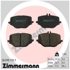 Satz Bremsbeläge Bremsklötze hinten für Mercedes S-Klasse V223 W223 | 2424094