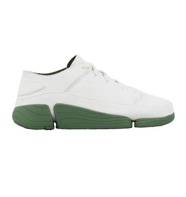 Clarks Originals Trigenic Evo Herren Sportschuhe UK 7 weiß grün Wildleder Vibram neu in OVP