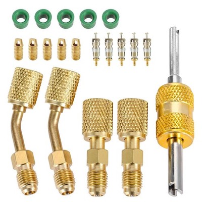 ZNDAW R410A Adapter for Mini Split System, 5/16 Female to 1/4 Male Flare... 