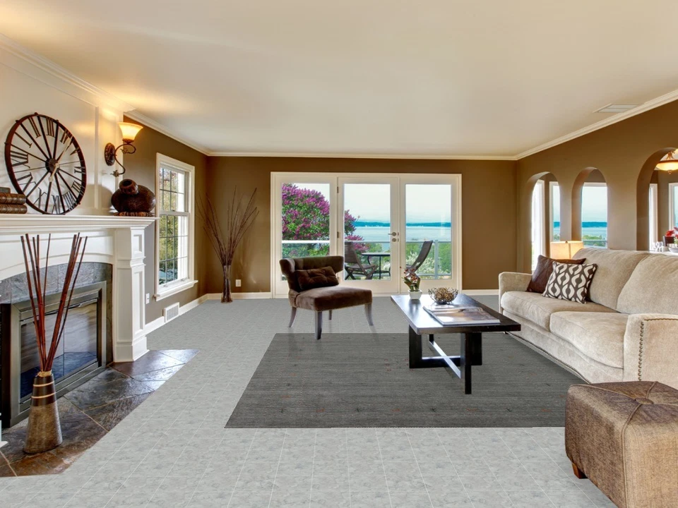 Alfombra oriental gris hecha a mano 8x10 sala de estar tribal decoración del hogar alfombra de lana Foto 2 de 4