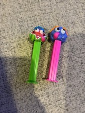 Lot Of 2 Pez Fruit Sour Face Sourz Dispensers Grape Watermelon