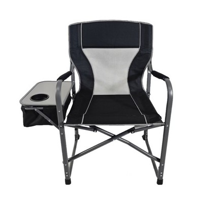 Member's Mark Oversized Director's Chair with Fold Away Cooler, Black Soot