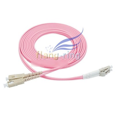 1M LC UPC to SC UPC Duplex OM4 Multimode 3.0mm Fiber Optic Patch Cord Cable