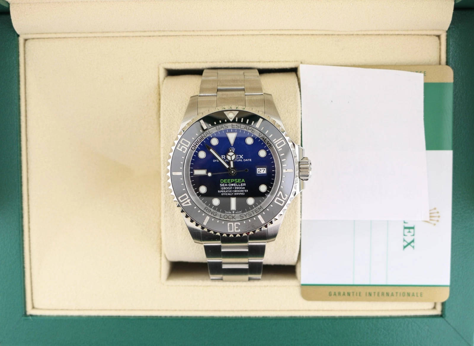 2019 Rolex Deepsea James Cameron 126660 Black Blue Dial SS Oyster W Papers 44mm