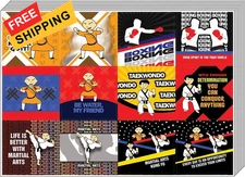 Martial Arts Stickers 10-sheets, (10-sheet) 