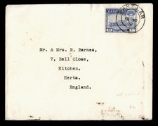 DR WHO 1962 ZANZIBAR TO ENGLAND R24905