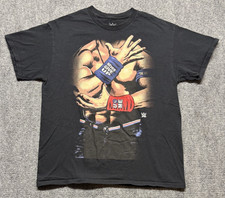 Vintage 2005 WWE John Cena T-Shirt Never Give Up U Can’t See Me Graphic Tee Size