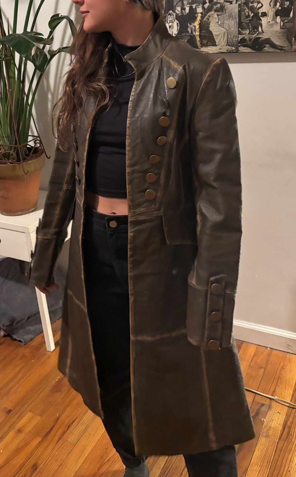 Brown Steampunk Jacket Size Small - image 1