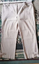 Leichte Hose "Mia linea " Gr. 50 Beige Polyester Viscose Elasthan