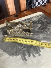 Vintage Brass Horse & Jockey Letter Rack Single Slot 10cm