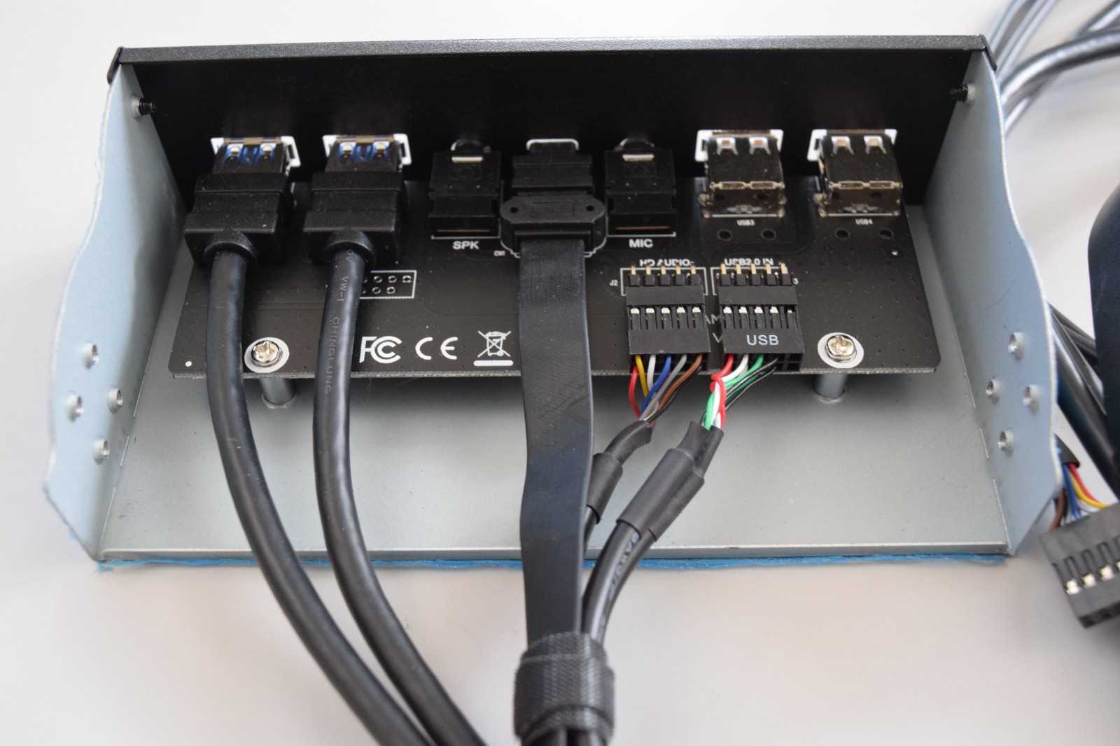 MZHOU Front Panel USB 3.1 Type C -2 USB3.0 - 2 USB2.0 Hub+HD Audio 3.5mm - 2025