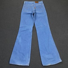 Vintage 70s Levis Student Flare Bell Bottom Jeans FITS 25x30 Orange Tab Made USA