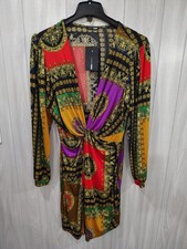 Women's Hippie Boho Milkmaid Old Money It's All On Fleek Mini Dress Size 2X NWT