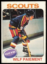 1975-76 TOPPS WILF PAIEMENT KANSAS CITY SCOUTS #195 VG/EX - STAIN