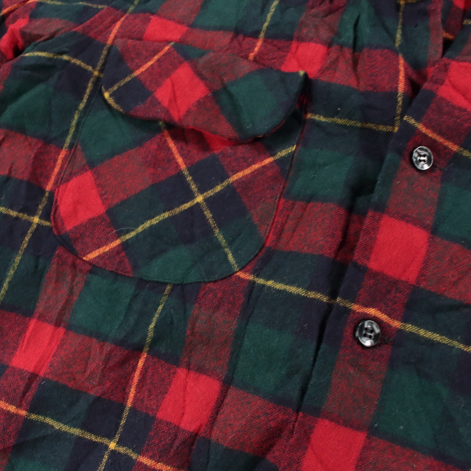 PENDLETON loop collar flat hem plaid wool flannel… - image 3