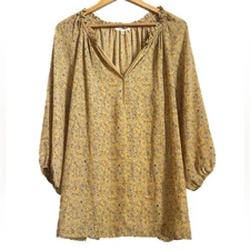 Max Studio 1x, Golden yellow Floral Top