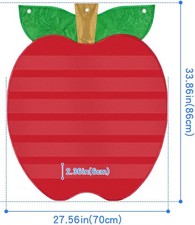 Pocket Chart with 6 Pockets, Red, Wall Organization for Daily Schedule, Class