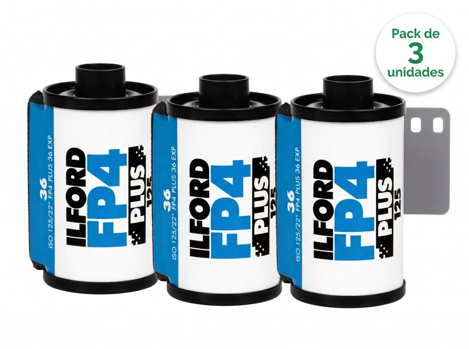 ILFORD FP4 PLUS 35mm 36 Exp. Pack 3 Unidades Película Blanco y Negro - Imagen 1 de 1