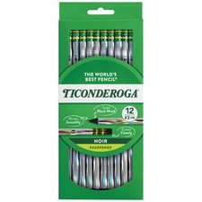 Ticonderoga Noir Number 2 Pencils 12 Count Multicolor Holographic Design