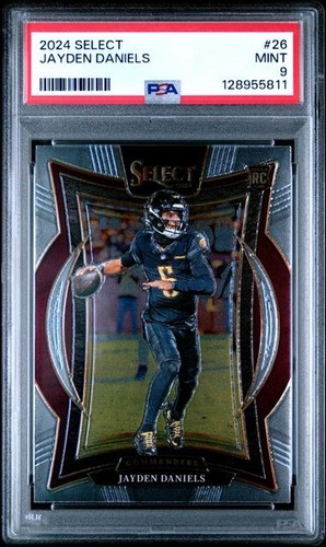 2024 Panini Select #26 Jayden Daniels Concourse RC Rookie PSA 9 Mint