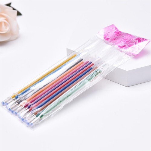 48x Fluorescent Gel Ink Pen Refill Watercolor Brush Colorful Stationery Set vi - Bild 9 von 9
