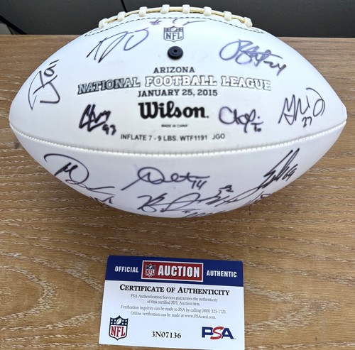 Multi Sign Pro Bowl Ball 2015 Signed By Over 25 Players Inc Drew Brees, JJ Watt - Picture 11 of 11
