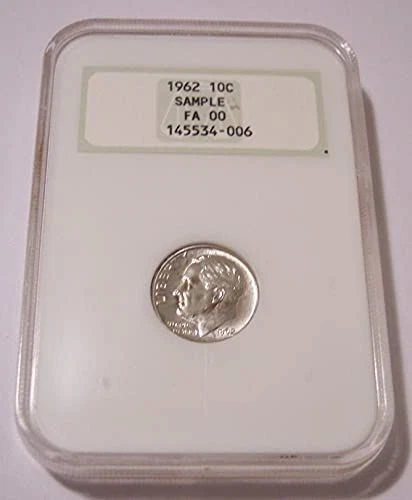 1962 Roosevelt Dime Genuine (UNC - Sample) NGC OH Type 4 Holder FA 00
