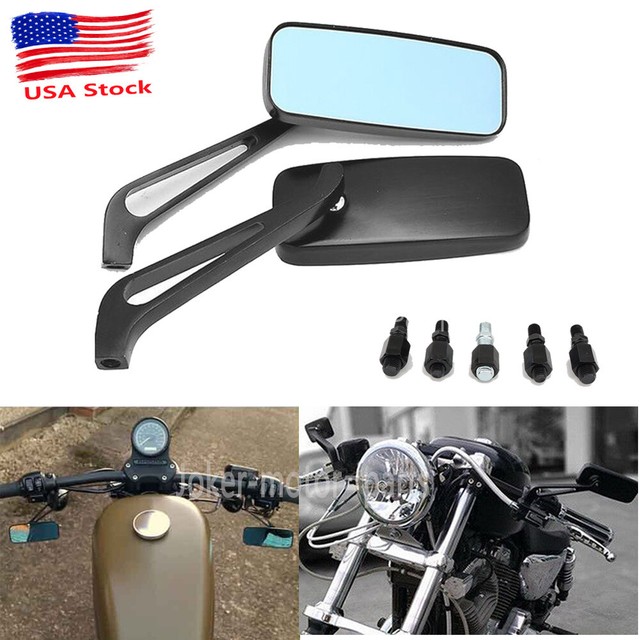 2x Rectangle Motorcycle Mirrors for Suzuki Boulevard C50 C90 C109R