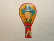 VINTAGE JOUET EN TOLE LITHO SIFFLET TIN PENNY TOY WHISTLE COWBOY WESTERN JAPAN