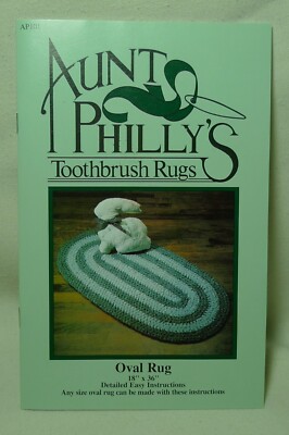 Aunt Philly's Toothbrush Rugs - Illustrated Instructions - Oval 18''x36'' - 1989
