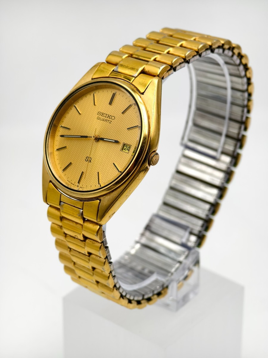 Vintage Seiko Jubliee S2 Quartz Day Date Gold Tone 5Y22-8A08