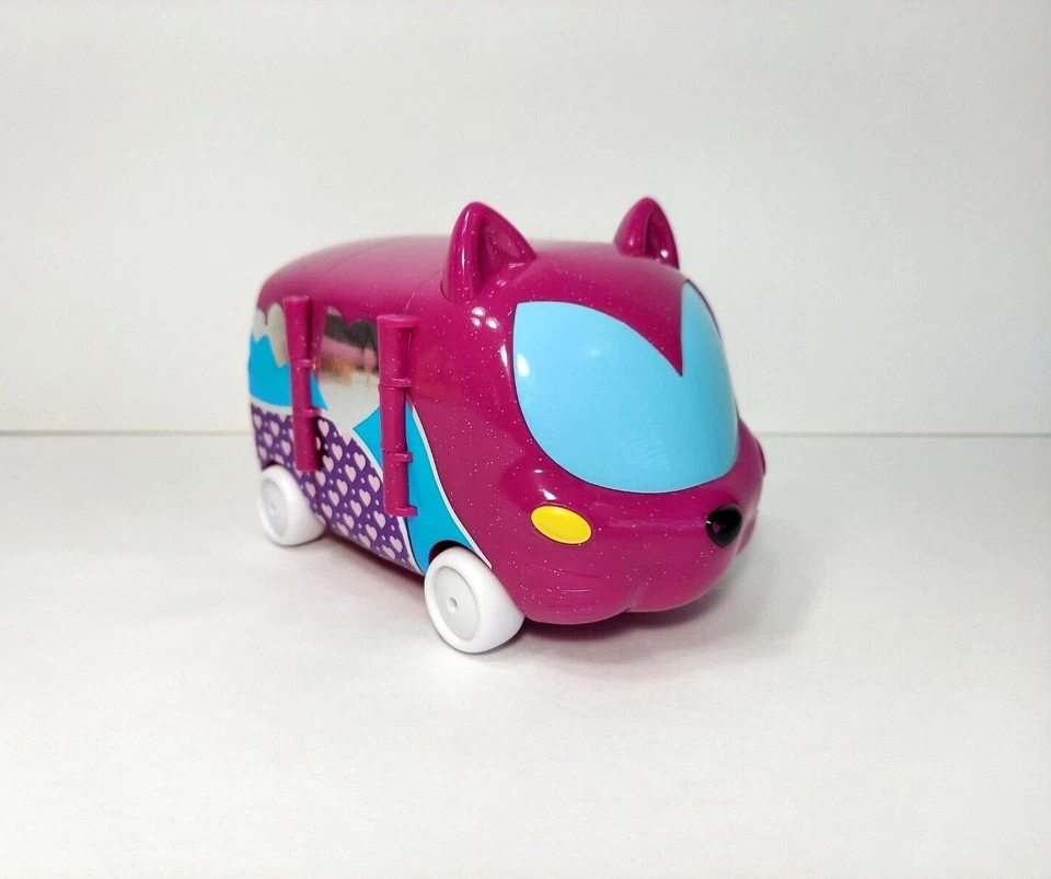 Tomy Archamps Hot Pink Sparkle Van w/ Cat On Wheels Playset Vehicle Toy Gift - Image 2 of 4