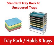 Dental Medical Chromed Steel Instrument Tray Rack 8 Position for Size B Trays