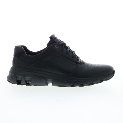 Rockport Reboundx Plain Toe Mens Black Wide Leather Lifestyle Sneakers Shoes