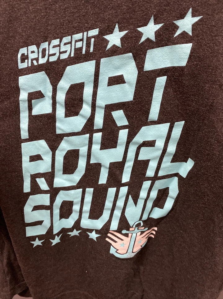 Camiseta negra grande Port Royal Sound Crossfit Reebok para hombre Foto 3 de 4