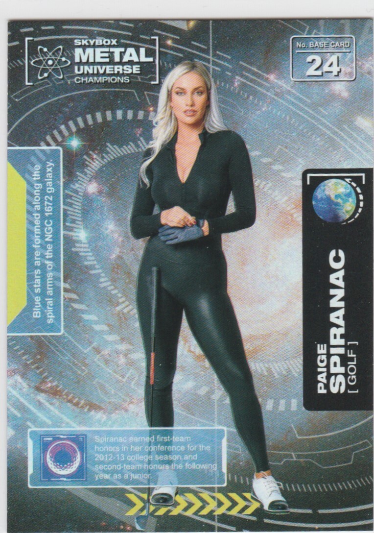 2021 Metal Universe Champions #24 Paige Spiranac Spectrum Refractor Parallel