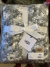 UGG Sylvie throw blanket NWT In Stone multi 50"x70"