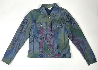 Christopher & Banks Shirt Women s Medium Button Western Floral