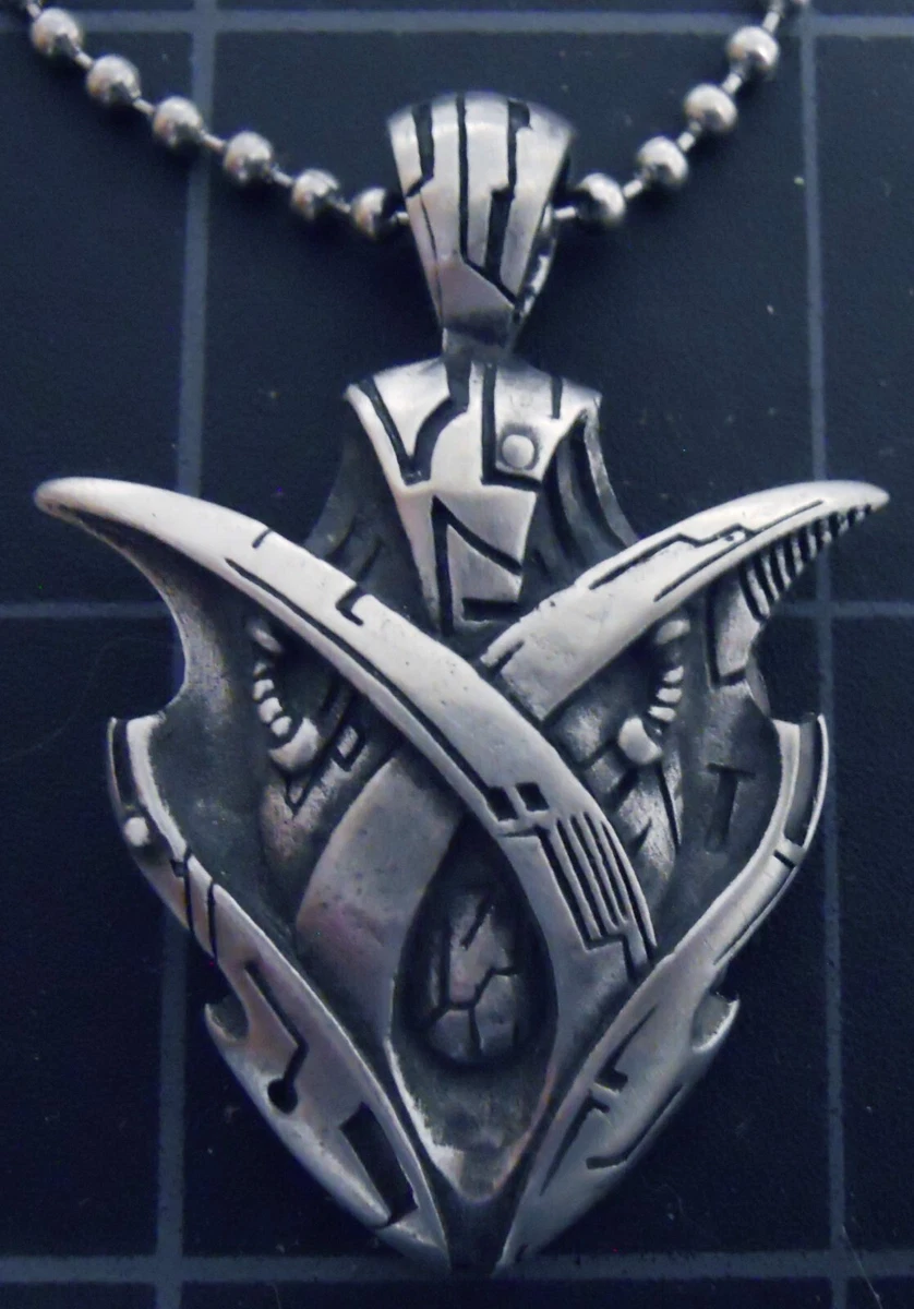Necklace Tribal UFO Alien MotherShip Pendant Stainless Chain New Area 51 Roswell