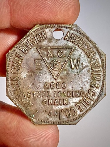 American Chain Division American Chain & Cable Co. Inc Brass Tag Fob