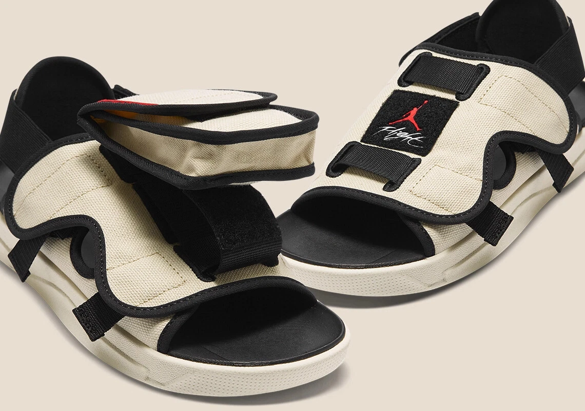 Nike Jordan LS Slide Beach Tan Black Red Comfort Sandals CZ0791 200 - SIZE  8 MEN | eBay