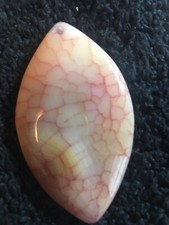 Peach Oval Agate Pendant SW13